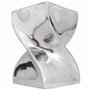 vidaXL Table auxiliaire / Tabouret Forme torsadée Aluminium Argenté