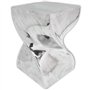 vidaXL Table auxiliaire / Tabouret Forme torsadée Aluminium Argenté