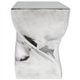 vidaXL Table auxiliaire / Tabouret Forme torsadée Aluminium Argenté