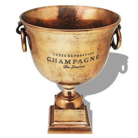vidaXL Refroidisseur à Champagne Bière pour Fête Coupe de trophée Cuivre Marron