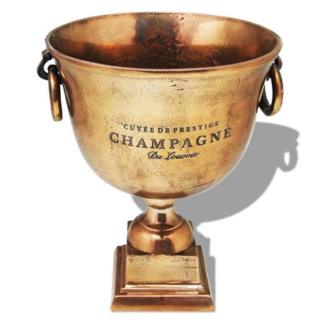 vidaXL Refroidisseur à Champagne Bière pour Fête Coupe de trophée Cuivre Marron