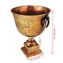 vidaXL Refroidisseur à Champagne Bière pour Fête Coupe de trophée Cuivre Marron