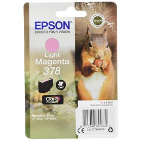 Epson 378 Ecureuil Magenta clair, Cartouche d'encre d'origine, XP-8500 XP-8505 XP-8600 XP-8605 XP-8606 XP-8700