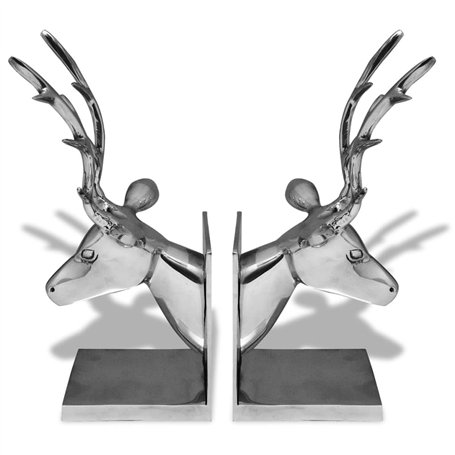 vidaXL 2x Serre-livres Cerf Porte-livre Support de Stockage Bureau Salon