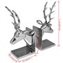 vidaXL 2x Serre-livres Cerf Porte-livre Support de Stockage Bureau Salon