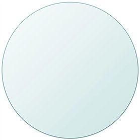 vidaXL Dessus de Table Ronde Verre Trempé 900 mm Plateau de Table Meuble
