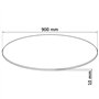 vidaXL Dessus de Table Ronde Verre Trempé 900 mm Plateau de Table Meuble