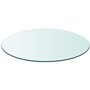 vidaXL Dessus de Table Ronde Verre Trempé 900 mm Plateau de Table Meuble