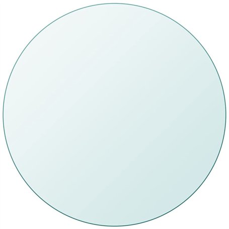 vidaXL Dessus de Table Ronde en Verre Trempé 600 mm Table Basse Salon Maison