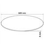 vidaXL Dessus de Table Ronde en Verre Trempé 600 mm Table Basse Salon Maison