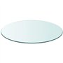 vidaXL Dessus de Table Ronde en Verre Trempé 600 mm Table Basse Salon Maison