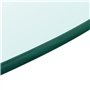 vidaXL Dessus de Table Ronde en Verre Trempé 600 mm Table Basse Salon Maison