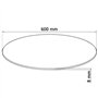 vidaXL Dessus de Table Ronde en Verre Trempé 600 mm Table Basse Salon Maison