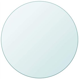 vidaXL Dessus de Table Ronde Verre Trempé 300 mm Plateau de Table Meuble