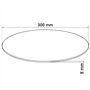 vidaXL Dessus de Table Ronde Verre Trempé 300 mm Plateau de Table Meuble