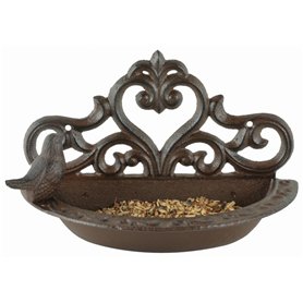 Esschert Design Mangeoire à Oiseaux Fonte Marron BR26