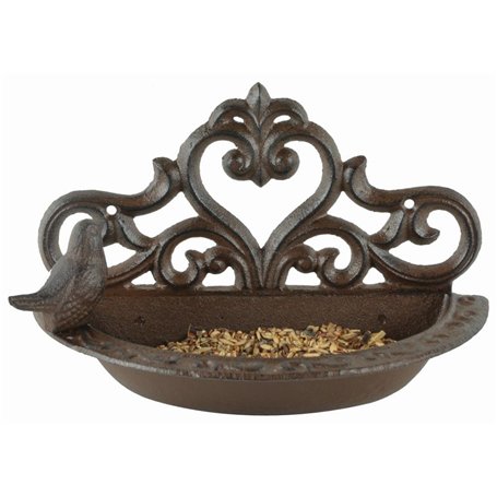 Esschert Design Mangeoire à Oiseaux Fonte Marron BR26