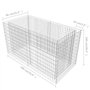 vidaXL Lit Surélevé Gabion Acier 180x90x100 cm Argenté Jardinière Pot de Fleur