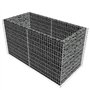 vidaXL Lit Surélevé Gabion Acier 180x90x100 cm Argenté Jardinière Pot de Fleur