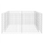 vidaXL Lit Surélevé Gabion Acier 180x90x100 cm Argenté Jardinière Pot de Fleur