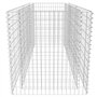 vidaXL Lit Surélevé Gabion Acier 180x90x100 cm Argenté Jardinière Pot de Fleur