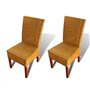vidaXL Chaises de Salle à Manger 2 pièces en rotin Marron