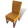 vidaXL Chaises de Salle à Manger 2 pièces en rotin Marron
