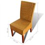 vidaXL Chaises de Salle à Manger 2 pièces en rotin Marron