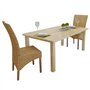 vidaXL Chaises de Salle à Manger 2 pièces en rotin Marron