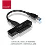 AXAGON ADSA-1S6 Boîtier Externe USB 3.0 pour Disque Dur SATA I/II/III 6G UASP, SSD, HDD