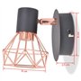vidaXL 2x Lampe Murale 2 E14 Noir Cuivre Applique Murale Luminaire Éclairage