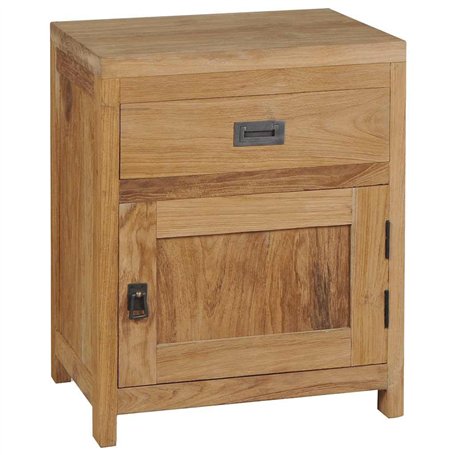 vidaXL Teck Massif Table de Chevet Armoire Latérale Table d'Appoint Table Nuit
