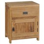 vidaXL Teck Massif Table de Chevet Armoire Latérale Table d'Appoint Table Nuit