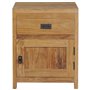 vidaXL Teck Massif Table de Chevet Armoire Latérale Table d'Appoint Table Nuit