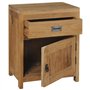 vidaXL Teck Massif Table de Chevet Armoire Latérale Table d'Appoint Table Nuit