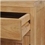 vidaXL Teck Massif Table de Chevet Armoire Latérale Table d'Appoint Table Nuit