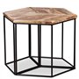 vidaXL Table Basse Table d'Appoint Table de Chevet Canapé Salon Salle de Séjour Maison Intérieur 56x48x40 cm Bois de Manguier Ma
