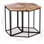 vidaXL Table Basse Table d'Appoint Table de Chevet Canapé Salon Salle de Séjour Maison Intérieur 56x48x40 cm Bois de Manguier Ma