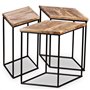 vidaXL Table Basse Table d'Appoint Table de Chevet Canapé Salon Salle de Séjour Maison Intérieur 56x48x40 cm Bois de Manguier Ma