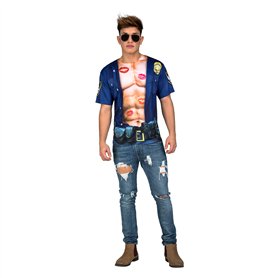 My Other Me Me- Muscular Policeman YIIJA T- T-shirt, Hombres, 231328, Multicolore, L
