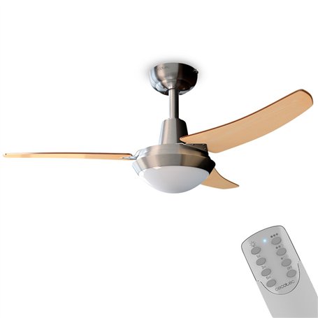 Cecotec Ventilateur de Plafond EnergySilence Aero 480. Diamètre de 106 cm, 3 Pales Réversibles, 3 Vitesses, 65 W.