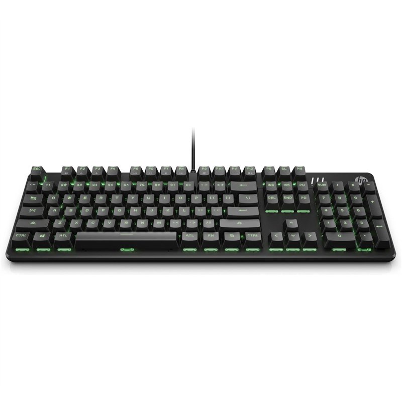 HP Pavilion Gaming 500 - Clavier Mécanique Gaming QWERTY (Filaire - USB, Switch Red, Rétroéclairage LED 4 couleurs) - Noir