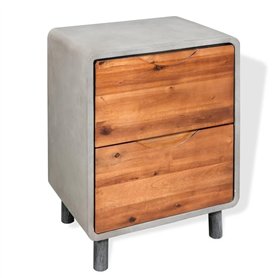 vidaX Table de Chevet 40x30x50 cm Table de Nuit Chambre Bois d'Acacia Massif