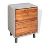 vidaX Table de Chevet 40x30x50 cm Table de Nuit Chambre Bois d'Acacia Massif