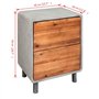 vidaX Table de Chevet 40x30x50 cm Table de Nuit Chambre Bois d'Acacia Massif