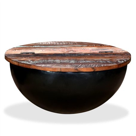 vidaXL Table Basse Table d'Appoint Table de Canapé Salon Meuble de Salle de Séjour Maison Intérieur Bois de Récupération Massif 