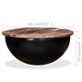 vidaXL Table Basse Table d'Appoint Table de Canapé Salon Meuble de Salle de Séjour Maison Intérieur Bois de Récupération Massif 