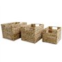 vidaXL Panier de Rangement 3 pcs Boîte de Rangement Panier de Stockage Bac de Rangement Salon Chambre à Coucher Maison Intérieur