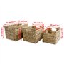 vidaXL Panier de Rangement 3 pcs Boîte de Rangement Panier de Stockage Bac de Rangement Salon Chambre à Coucher Maison Intérieur