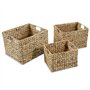 vidaXL Panier de Rangement 3 pcs Boîte de Rangement Panier de Stockage Bac de Rangement Salon Chambre à Coucher Maison Intérieur